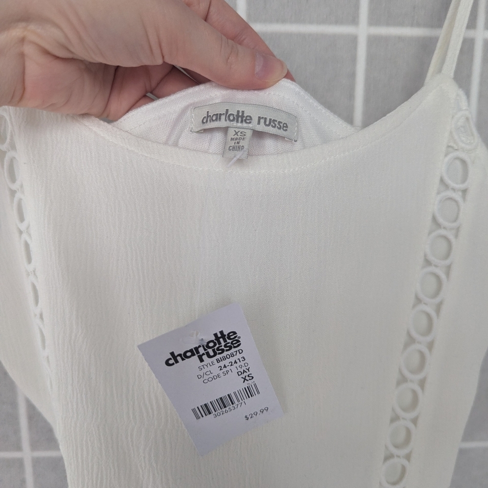 White Mini Dress - Picture 3 of 10